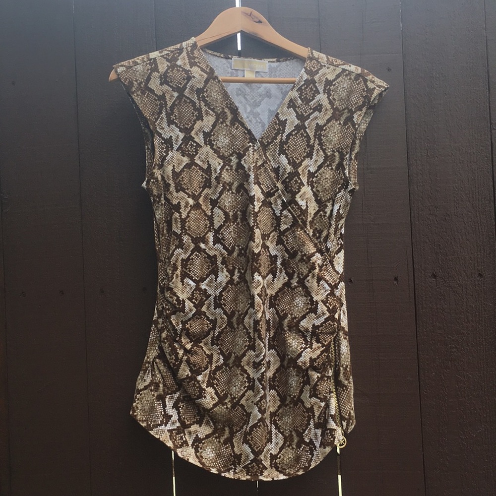 Snake Skin Print Top